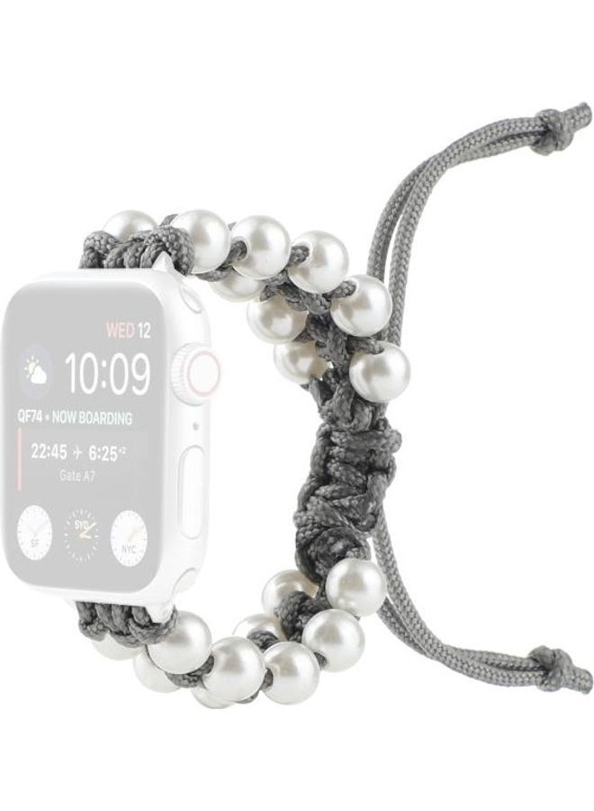NIBEMINENT Umbrella Rope Bead Replacement Watchband Grey - Image 1