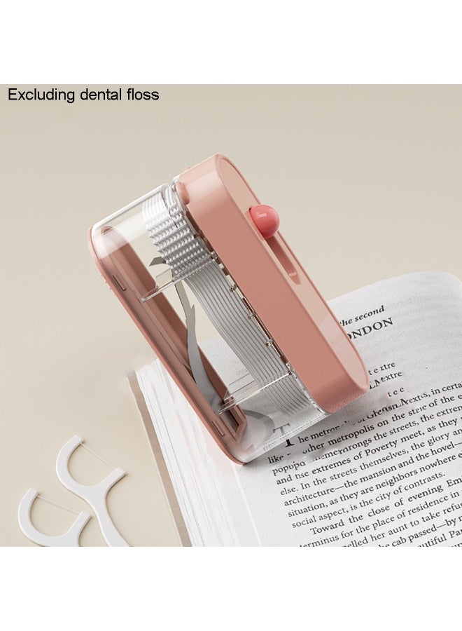 3pcs Cute Automatic Pop-up Dental Floss Dispenser, Dustproof Transparent Portable Floss Pick Storage Box, Wall Mount Dual Use Floss Holder Container, Reusable Oral Care Organizer for Home Travel Hotel - Image 5