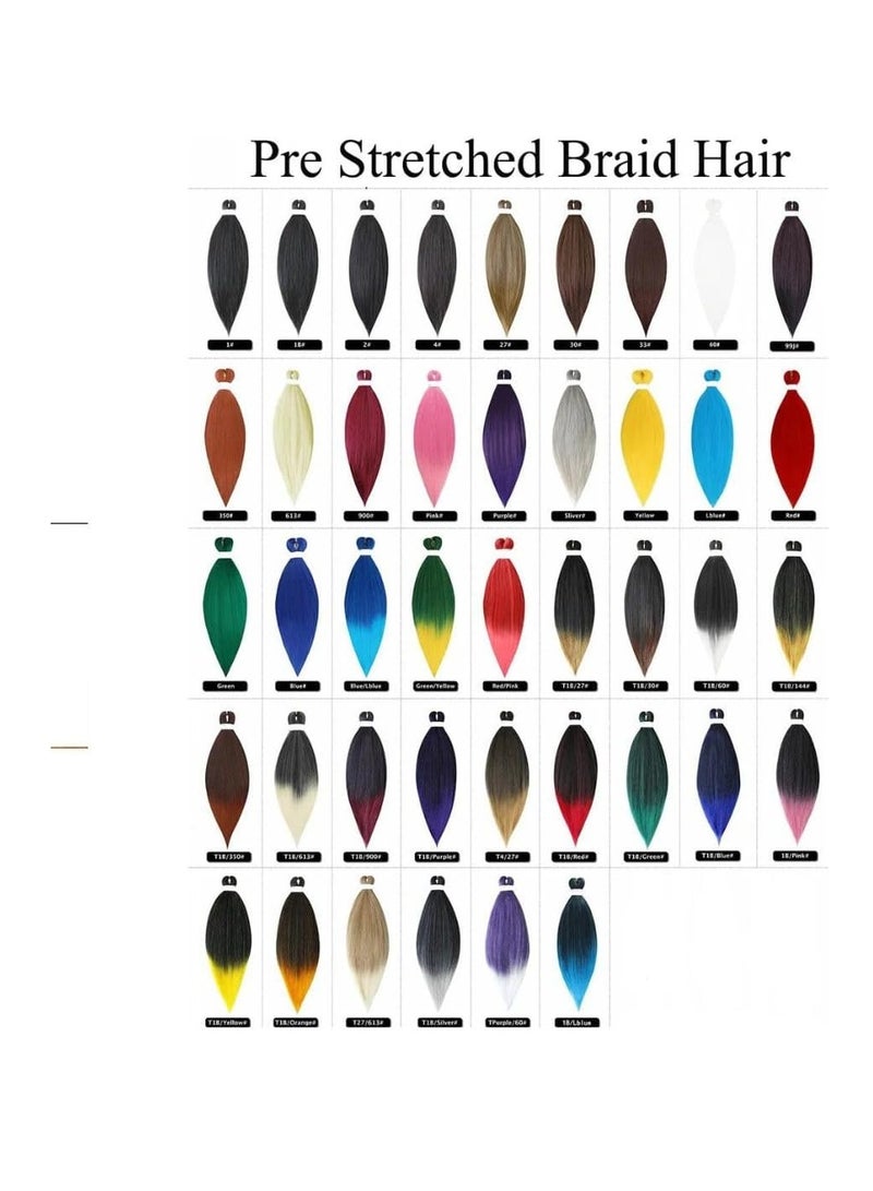 إستيل وصلات شعر صناعية مشدودة مسبقًا بطول 66.36 سم، شعر تجديل ياكي احترافي لضفائر مربعة من السنغالية، أنماط كروشيه، ألياف كانيكالون 100% مقاومة للعرق، أسود 10 قطع - Image 5