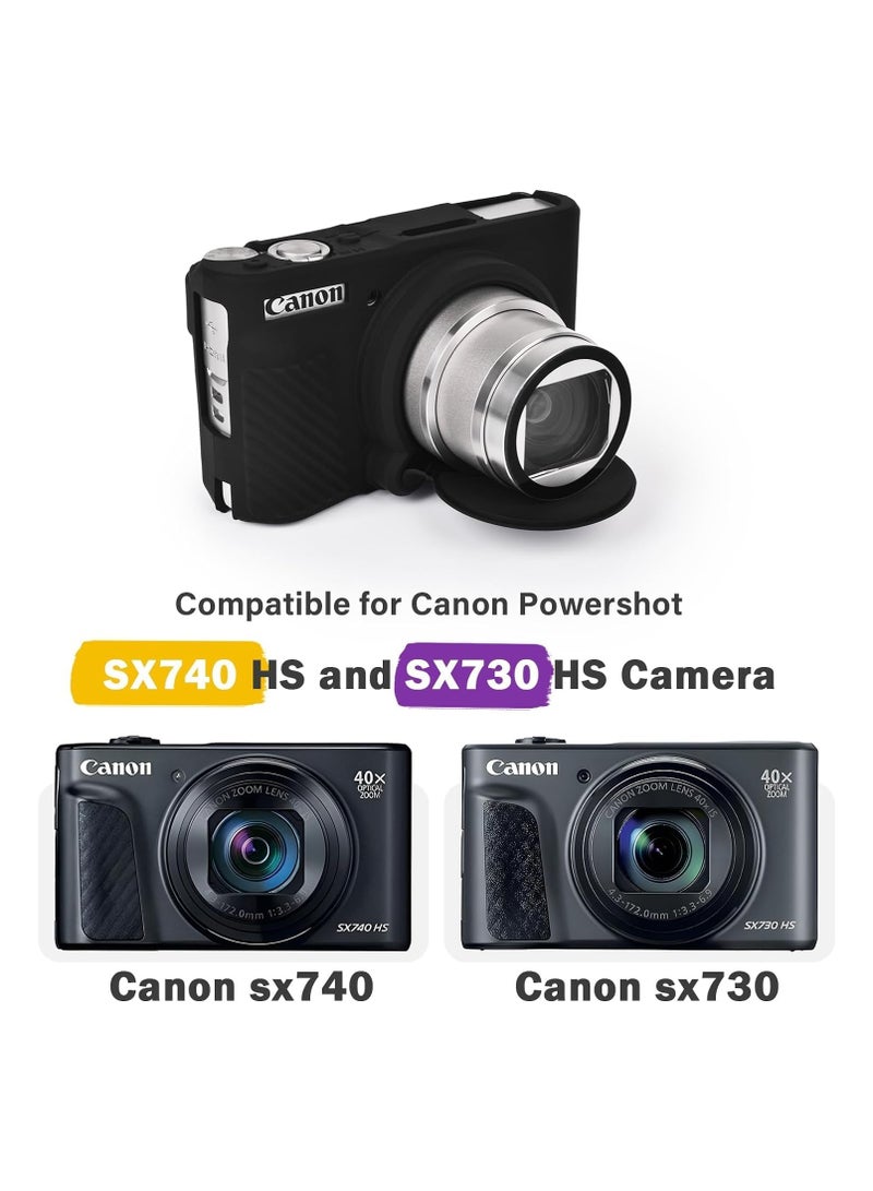 Canon SX730 SX740 Camera Bag, Soft Silicone Bag for Canon PowerShot SX740/SX730 HS Cameras – Scratch-Resistant Ultra-Thin Lightweight Case - Image 2