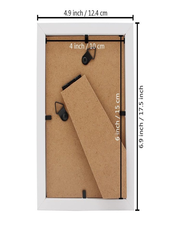 WANLIAN Shadow Box Frame in White, Wooden Frame Box for Display Dried Flowers, Plant Specimen, Memory Photos, Memory, Wedding, Love, Medal, Bouquet, Trinket on Wall or Tabletop (4x6) - Image 3