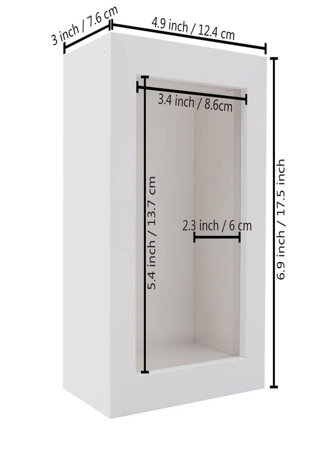 WANLIAN Shadow Box Frame in White, Wooden Frame Box for Display Dried Flowers, Plant Specimen, Memory Photos, Memory, Wedding, Love, Medal, Bouquet, Trinket on Wall or Tabletop (4x6) - Image 2