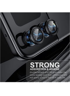 Y&D Camera Lens Protector Case Cover for Samsung Galaxy Z Flip 4, Anti Scratch HD Tempered Metal Glass Screen Shockproof Film 4 5G 2022 Accessories, Black  - Image 3