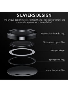 Y&D Camera Lens Protector Case Cover for Samsung Galaxy Z Flip 4, Anti Scratch HD Tempered Metal Glass Screen Shockproof Film 4 5G 2022 Accessories, Black  - Image 4