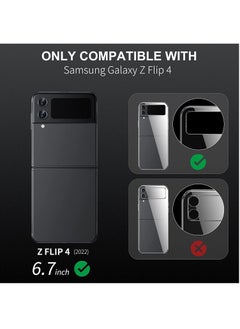 Y&D Camera Lens Protector Case Cover for Samsung Galaxy Z Flip 4, Anti Scratch HD Tempered Metal Glass Screen Shockproof Film 4 5G 2022 Accessories, Black  - Image 5