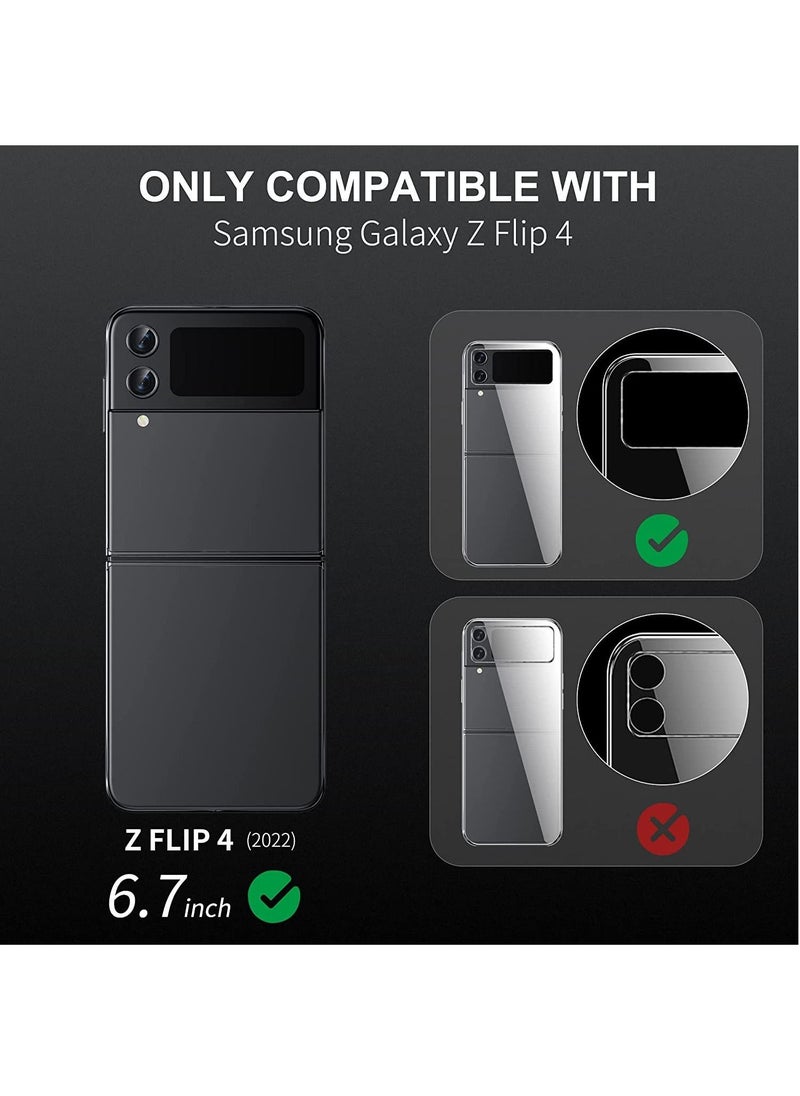 Y&D Camera Lens Protector Case Cover for Samsung Galaxy Z Flip 4, Anti Scratch HD Tempered Metal Glass Screen Shockproof Film 4 5G 2022 Accessories, Black  - Image 5