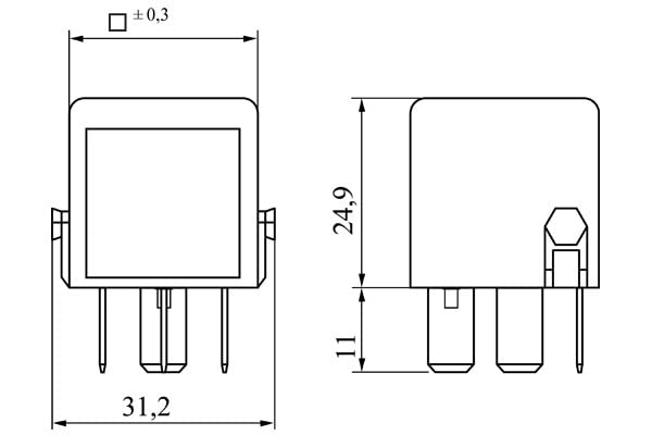 BOSCH 0986332041 Changeover Mini Relay - 5 Pins, 12 V, OE Specific - Single - Image 2