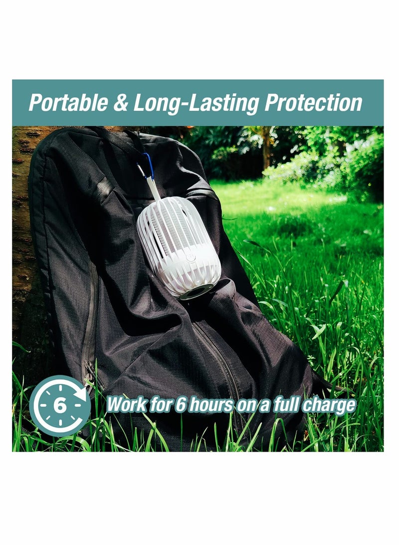 Zikra Lamp Bug Zapper Rechargeable Dual Function Mosquito Zapper Lamp Bug Zapper, Dual Lighting Mode LED UV Eclectic Zapper Kills Bugs on Contact Standard Bulb Sockets - Image 3