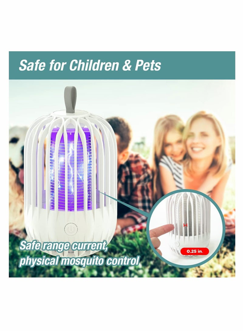 Zikra Lamp Bug Zapper Rechargeable Dual Function Mosquito Zapper Lamp Bug Zapper, Dual Lighting Mode LED UV Eclectic Zapper Kills Bugs on Contact Standard Bulb Sockets - Image 5