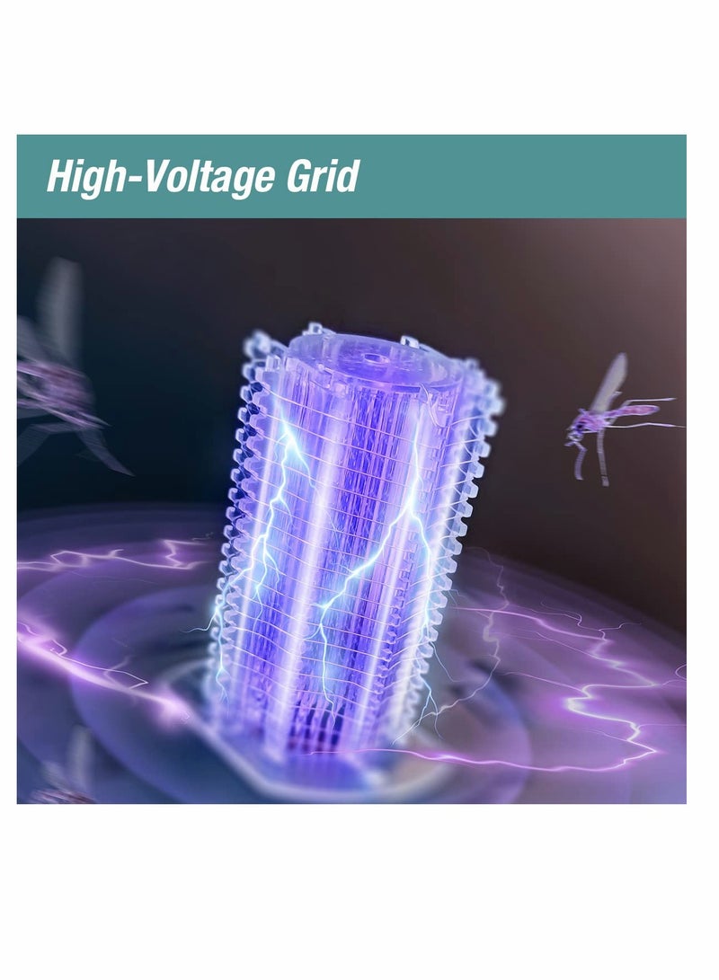 Zikra Lamp Bug Zapper Rechargeable Dual Function Mosquito Zapper Lamp Bug Zapper, Dual Lighting Mode LED UV Eclectic Zapper Kills Bugs on Contact Standard Bulb Sockets - Image 4