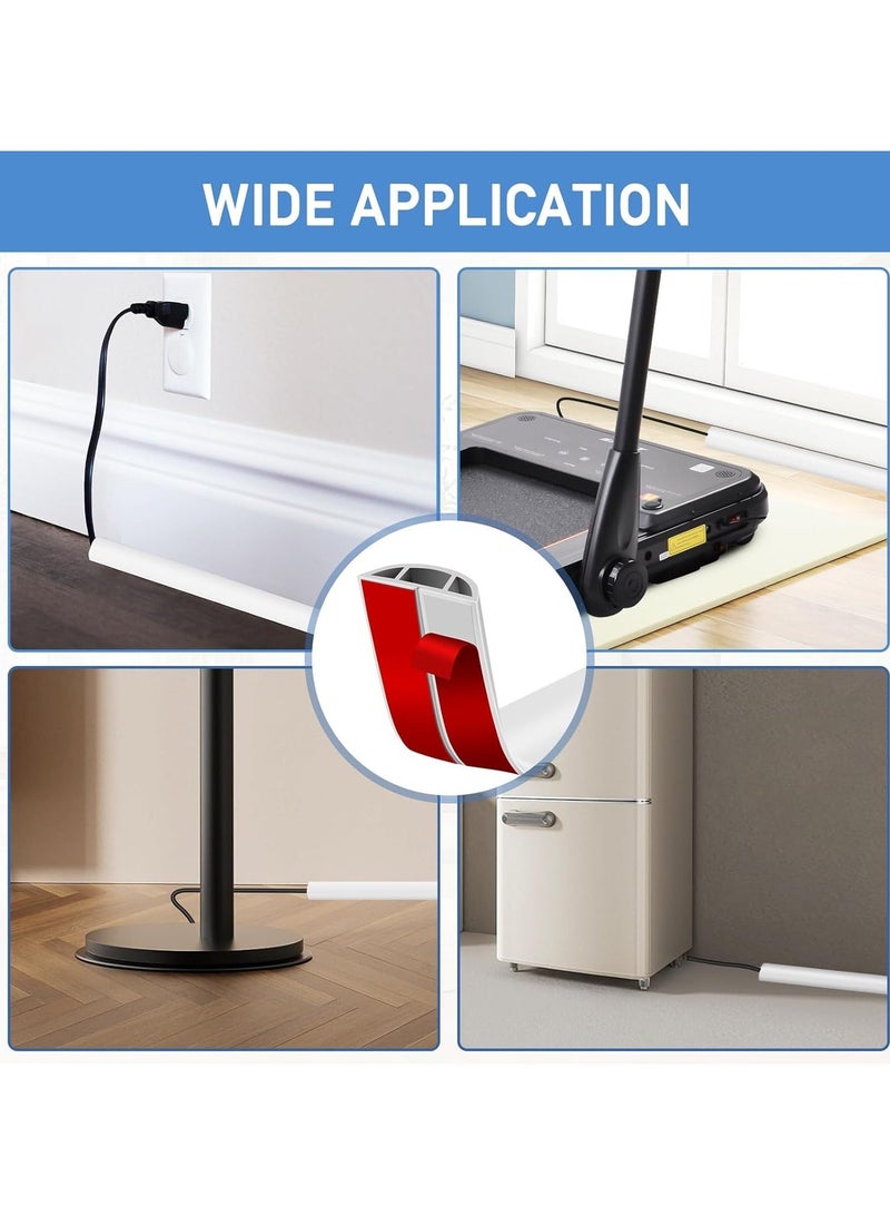 ihomeshop flame retardant insulation floor cable duct 2m long PVC Plug-in cable duct floor wall corner cable duct for factory workshop office gym - Image 3