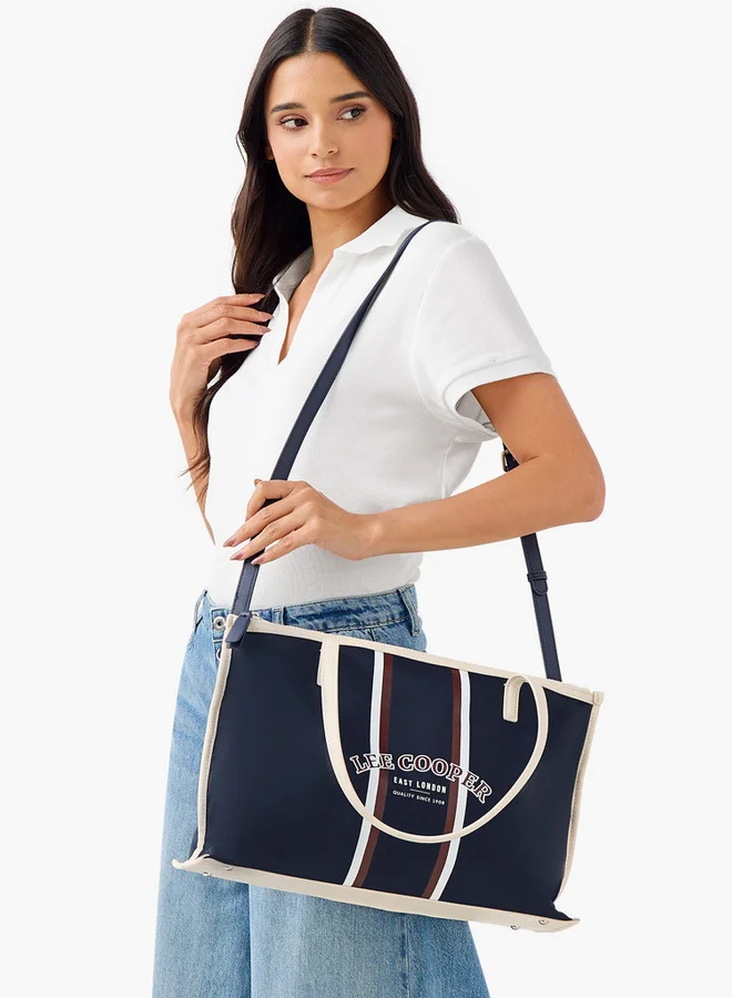 لي كوبر Logo Print Tote Bag with Double Handle