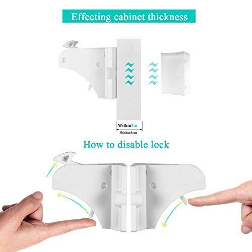 vmaisi 16 Pack Child Safety Magnetic Cabinet Locks - Vmaisi Children Proof Cupboard Baby Locks Latches - Adhesive for Cabinets & Drawers and Screws Fixed for Protection - Image 4