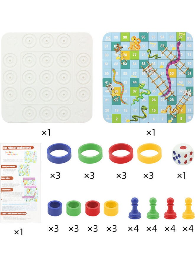 Kenzs - 3 in 1 Gobang Ludo Puzzle Game Boy Girl Gift - Image 1
