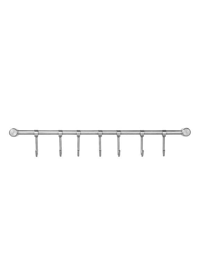 7-Hook Wall-mounted Hanger Silver - Image 1