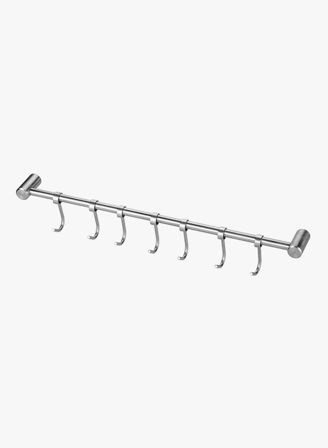 7-Hook Wall-mounted Hanger Silver - Image 2