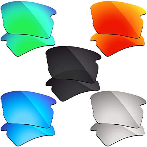 Firtox 5 Pairs of Polarized Lenses Replacement Compatible with Oakley Flak 2.0 OO9295 Sunglasses - Combo Pack - Image 1