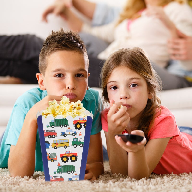 pcs Construction Truck Theme Popcorn Box Treat Paper Box Candy Paper Boxes - Image 3