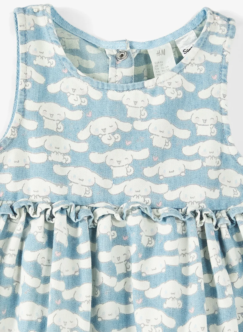 H&M Printed denim dress