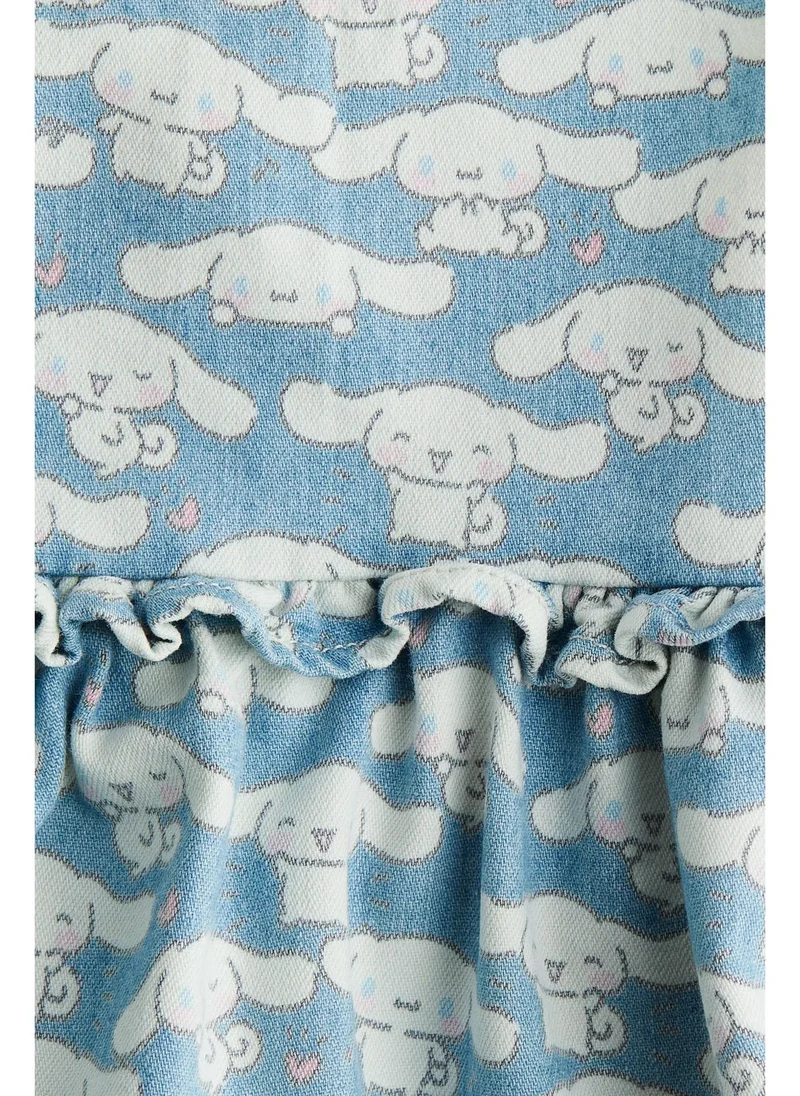 اتش اند ام Printed denim dress