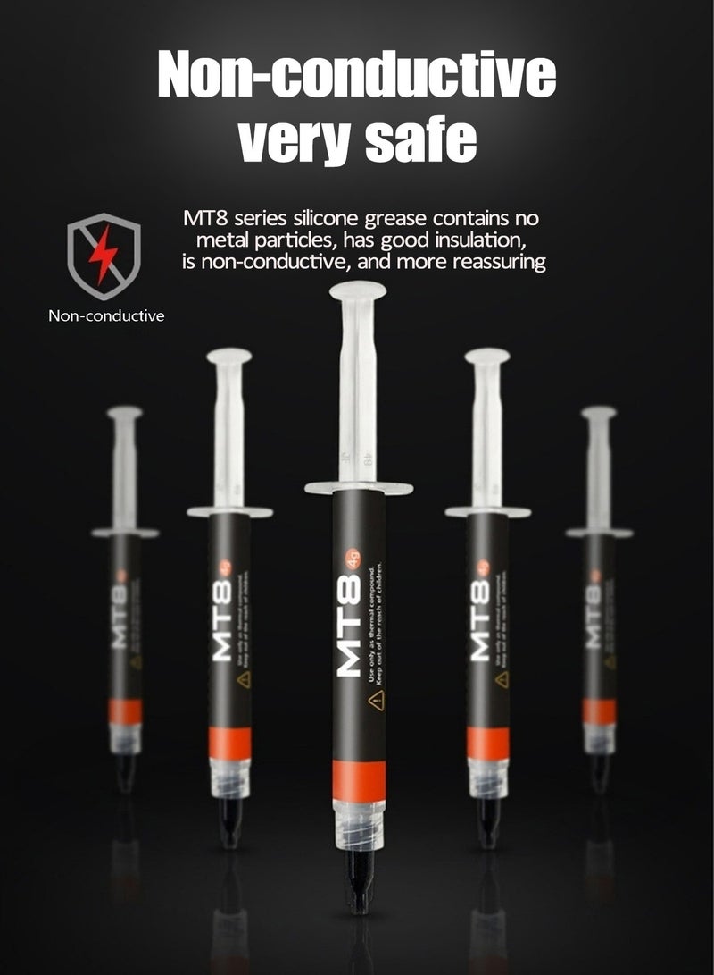 COOLMOON Thermal paste    Thermal Grease Safe Non-Conductive Thermal Compound - Nano Particles  Easy to Apply for Gaming PCs & Overclocking 12.8W/m·K 4g  - Image 3