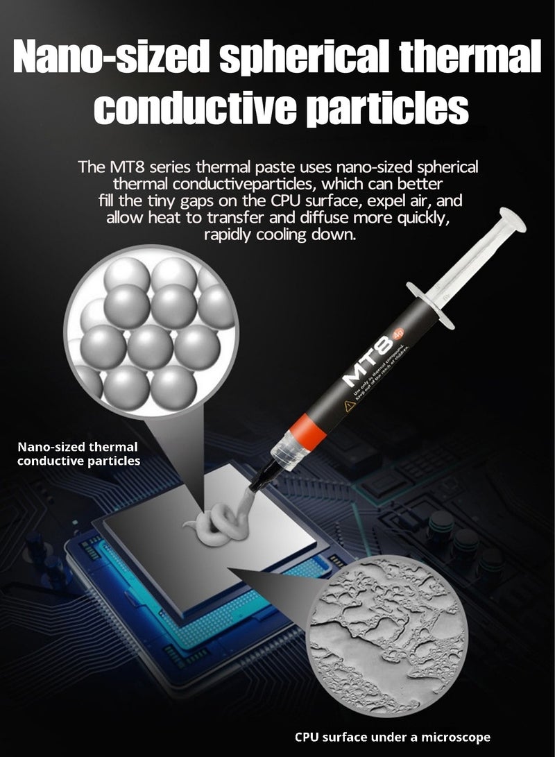 COOLMOON Thermal paste    Thermal Grease Safe Non-Conductive Thermal Compound - Nano Particles  Easy to Apply for Gaming PCs & Overclocking 12.8W/m·K 4g  - Image 4