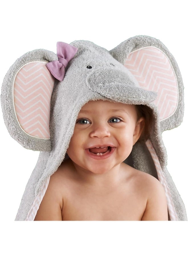 Baby Aspen 'Splish Splash Elephant Bath Hooded Towel/Baby Robe, 0-9 Months - Image 1