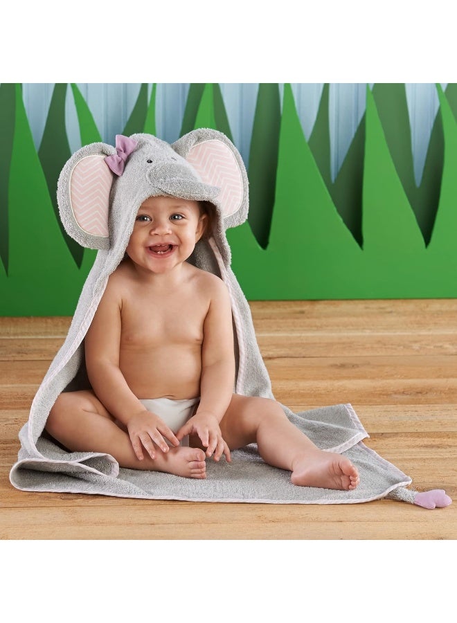 Baby Aspen 'Splish Splash Elephant Bath Hooded Towel/Baby Robe, 0-9 Months - Image 2