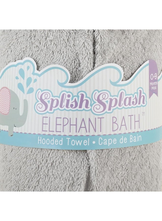 Baby Aspen 'Splish Splash Elephant Bath Hooded Towel/Baby Robe, 0-9 Months - Image 5