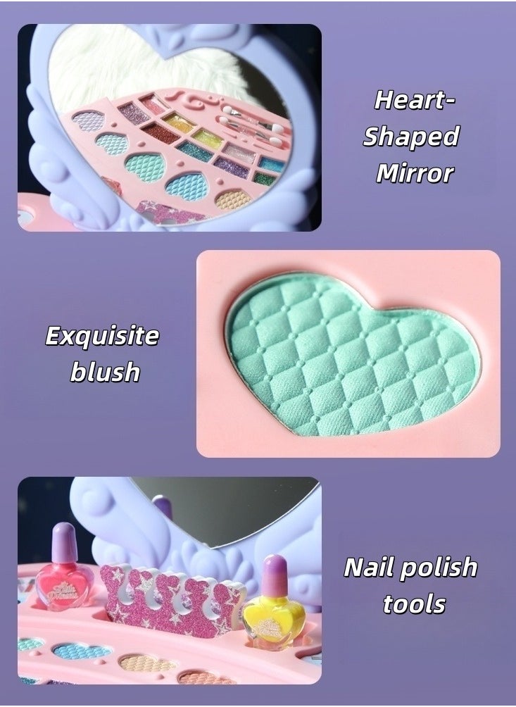 Generic Kids Makeup Vanity Set 💖 – Princess Dressing Table with Mirror & Accessories, Pretend Play Beauty Desk, Safe & Non-Toxic, Perfect Gift for Girls Ages 3+  - Image 5