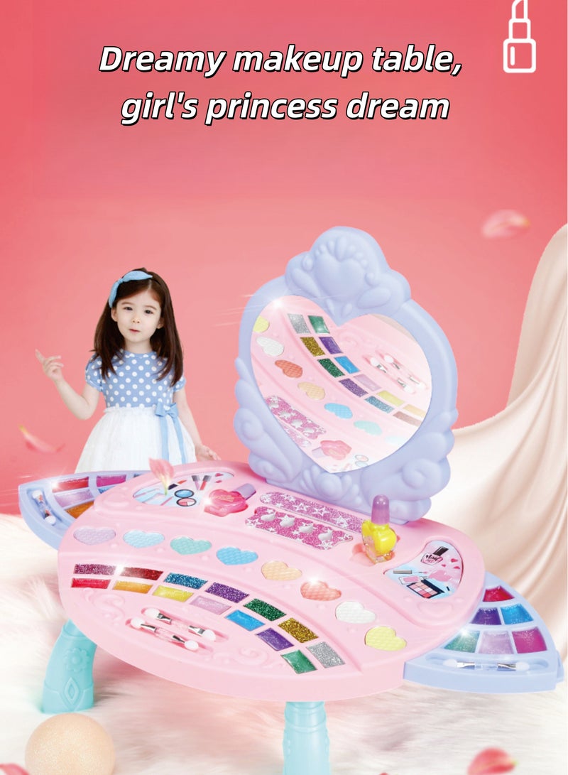 Kids Makeup Vanity Set 💖 – Princess Dressing Table with Mirror & Accessories, Pretend Play Beauty Desk, Safe & Non-Toxic, Perfect Gift for Girls Ages 3+  - Image 5
