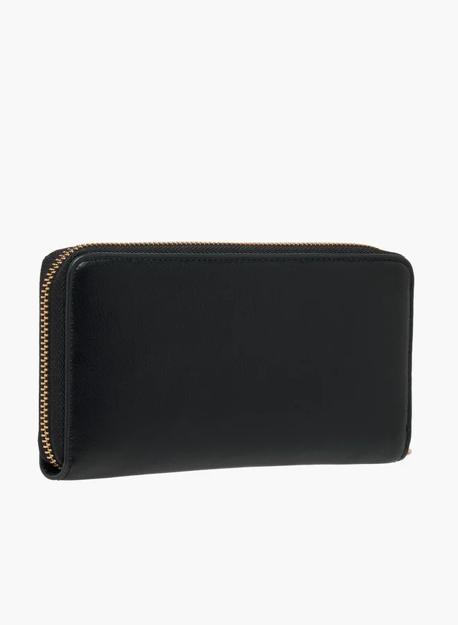 سيليست Floral Applique Zip Around Wallet