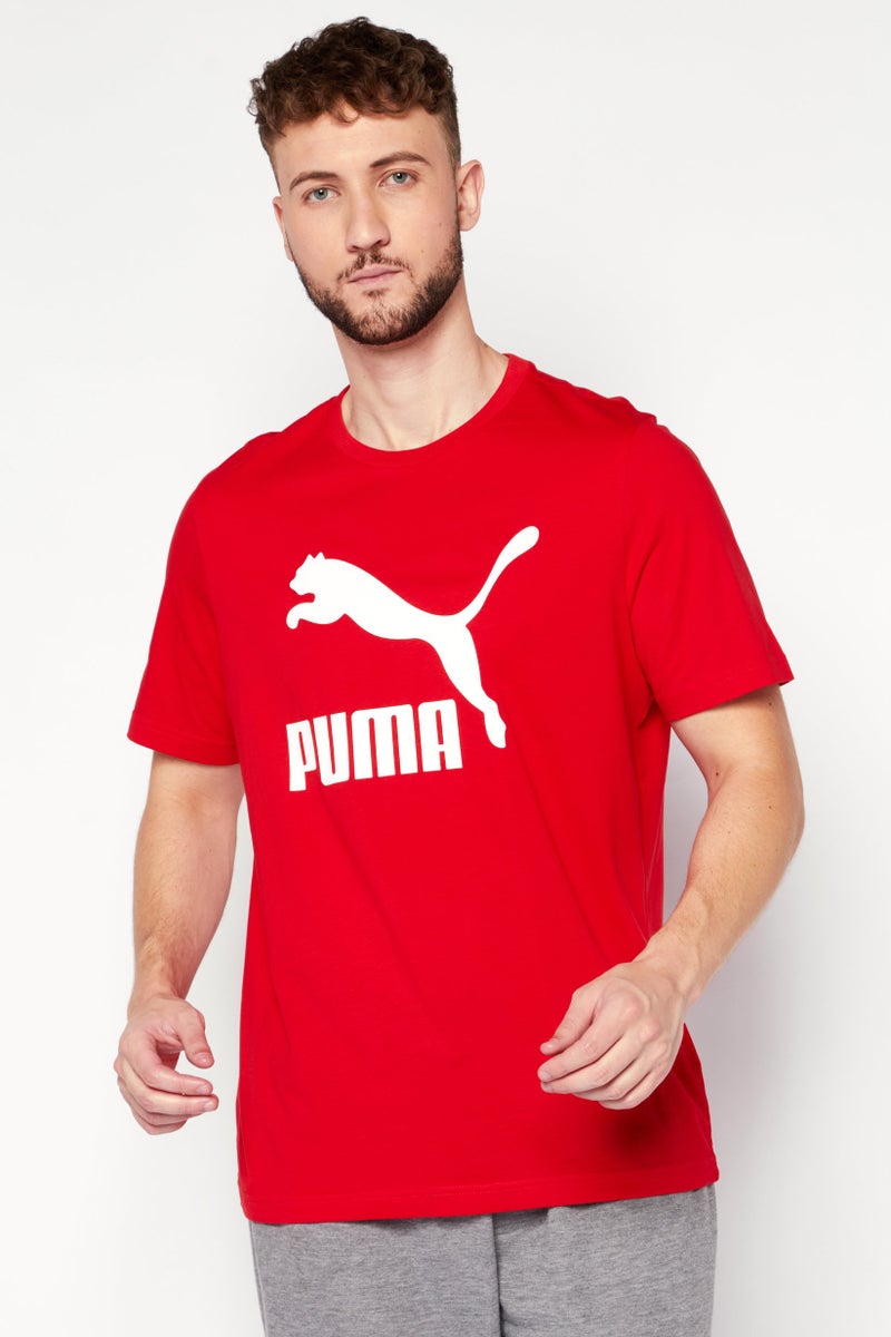 PUMA Men Sportswear Fit Brand Logo Training T-Shirt, Red  - Image 1