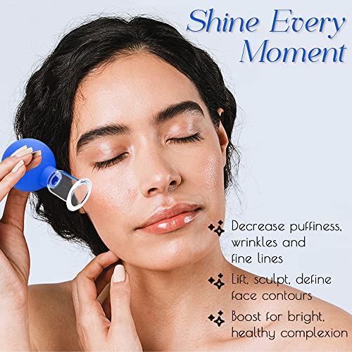 Vinban 4 PCS Glass Facial Cupping Set | Silicone Vacuum Suction | Cupping Professional Massager Therapy | A Kit For Anti Cellulite, Anti Wrinkle and Instantly Ageless Skin | For Eyes, Face and Body - Image 4