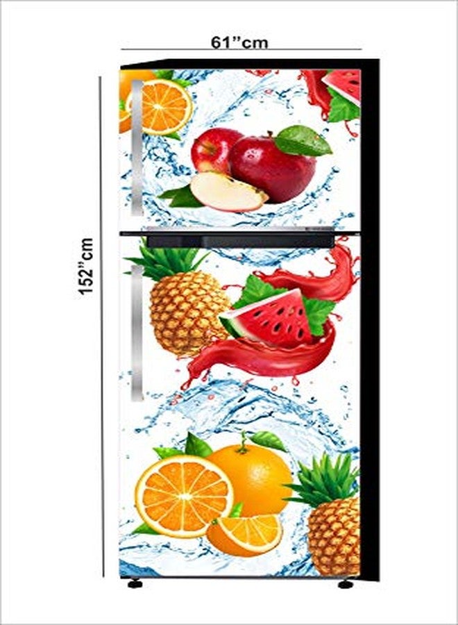 RUBY Decor RubyDecor Vinyl Fridge Sticker | Fridge Door Stickers | Double Door Fridge Stickers | Refrigerators Sticker | Fridge Wrap | Fridge Wallpaper Double Door Waterproof 161x52 cm PVC Vinyl Kitchen Decor - Image 1