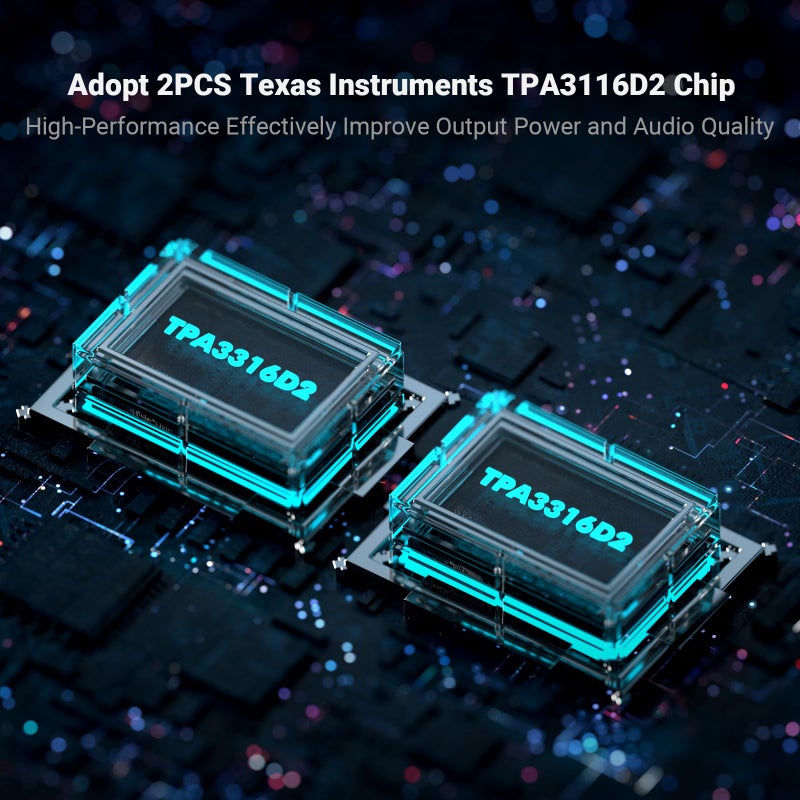 Fosi Audio BT30D Bluetooth 5.0 Stereo Audio Receiver Amplifier 2.1 Channel Mini Hi-Fi Class D Integrated Amp 50 Watt x2+100 Watt for Home Outdoor Passive Speakers/Subwoofer Powered Subwoofer - Image 5