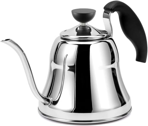 Chefbar Tea Kettle for Stovetop, Barista's Choice Gooseneck Pour Over with Flow Control, Food Grade Stainless Steel Water Kettle, Tea Pot for Home & Kitchen - Small 28oz, Silver - Image 2
