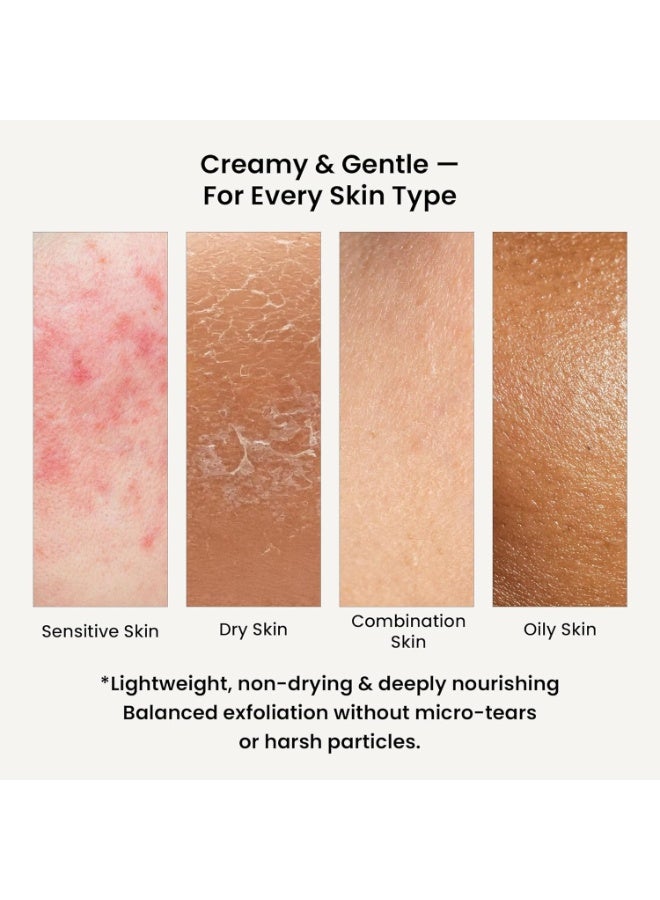 WILD OAK Korean Rice Exfoliating Face Scrub | Brightening, De-Tan & Pigmentation Care | With Kojic Acid, Alpha Arbutin & Hyaluronic Acid | Gentle Scrub for Glass Skin, Hydration & Smooth Glow | 100g - Image 2
