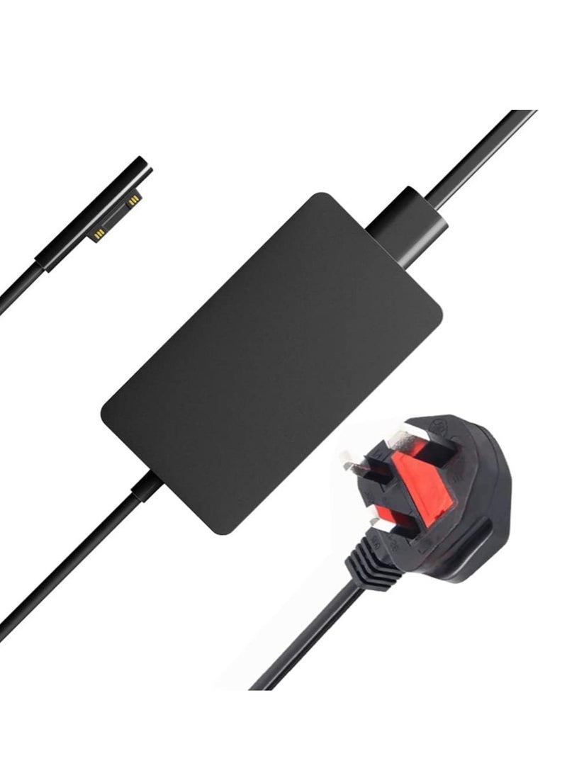 NTECH 102W 15V 6.33A Charger for Microsoft Surface Book 2/3 Surface Pro X/9/8/7/6 Surface Laptop Studio with Power Cord & USB Charging Port - Image 1