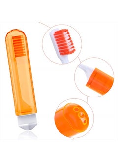 Patelai Travel Toothbrush Bulk Folding Mini Toothbrush with Toothbrush Case Soft Potable Travel Size Toothbrush Individually Wrapped Small Toothbrush for Travel Camping School(Bright Color, 4 Pieces)  - Image 3