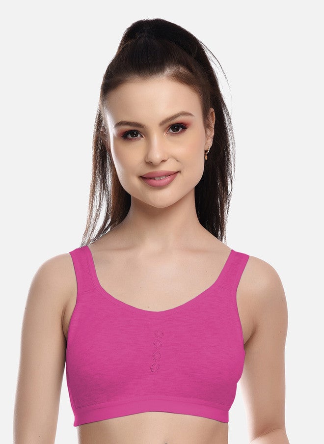 FIMS Red & Blue Pack of 3 Non Padded Non Wired Super Support Sports Bra - Image 3