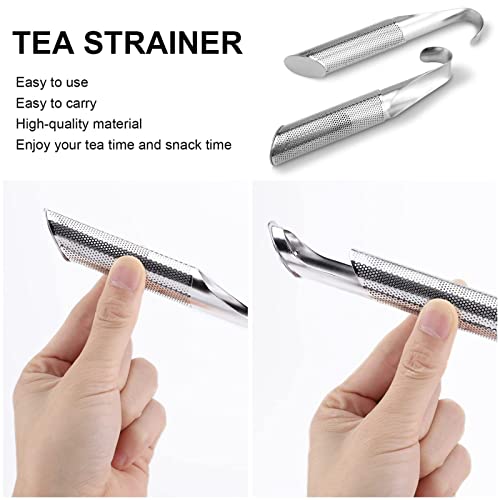 Supvox® 2Pcs Tea Infuser 304 Stainless Steel Tea Infuser Tea Strainer with Hook Tea Filter for Loose Tea, Chamomile, Green Tea Loose Leaves Fine Mesh Strainer for Teapots, Cups, Mugs, 14cm - Image 5