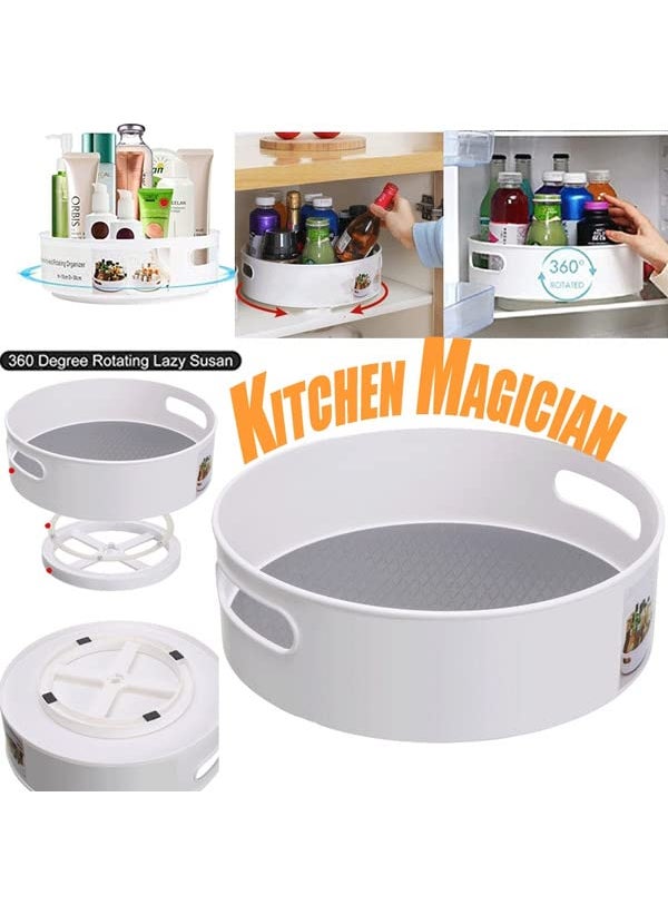 TOPHAVEN TOPHAVEN 360° Rotating Organizer Tray Multi- Function Rotating Tray/Kitchen Organizer/Cosmetics Organize (PACK OF-02)  - Image 5