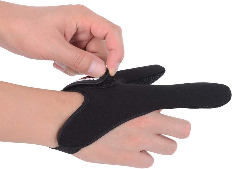 Uniwit Professional Thumb and Index Finger Glove for Fishing - Protect Finger,Anti-Slip, Anti-Scratch-Black - Image 3