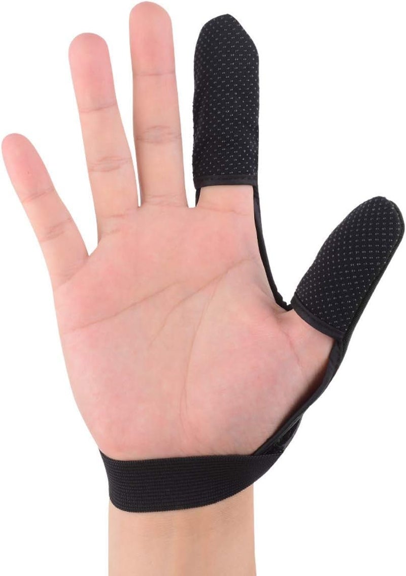 Uniwit Professional Thumb and Index Finger Glove for Fishing - Protect Finger,Anti-Slip, Anti-Scratch-Black - Image 2