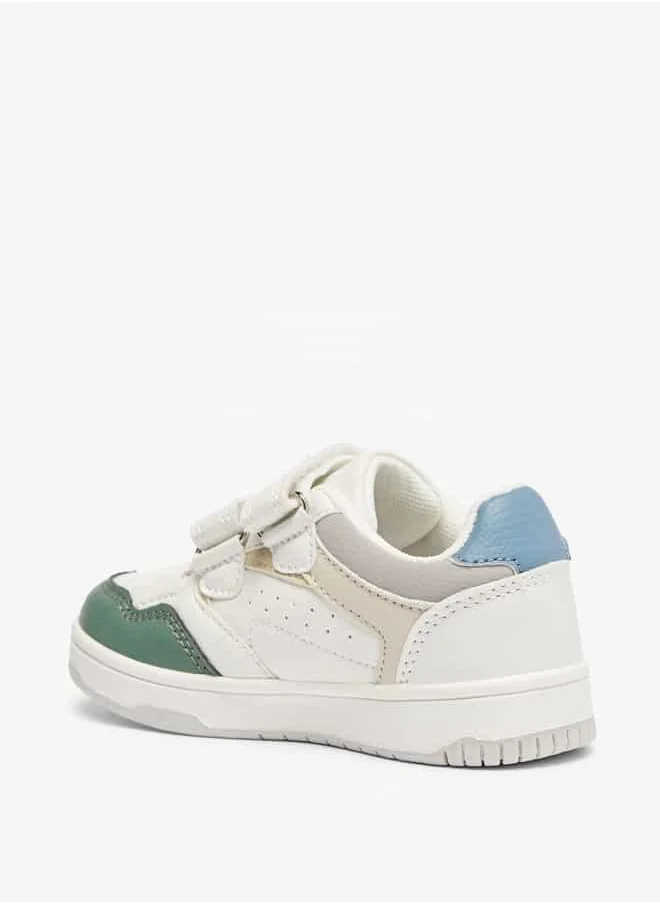 جونيورز Boys Colourblock Shoes with Hook and Loop Closure