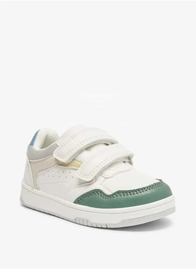 جونيورز Boys Colourblock Shoes with Hook and Loop Closure