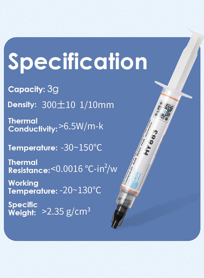 Halnziye Premium Performance Thermal Paste for Cooling All Processors CPU GPU PC PS4 Xbox Computers and Consoles High Thermal Conductivity Thermal Paste Long Durability Safe Application Non-Conductive - Image 2