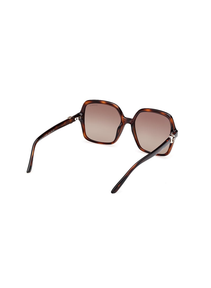 GUESS FULL RIM FEMALE SQUARE BROWN INJECTED SUNGLASSES - Image 5