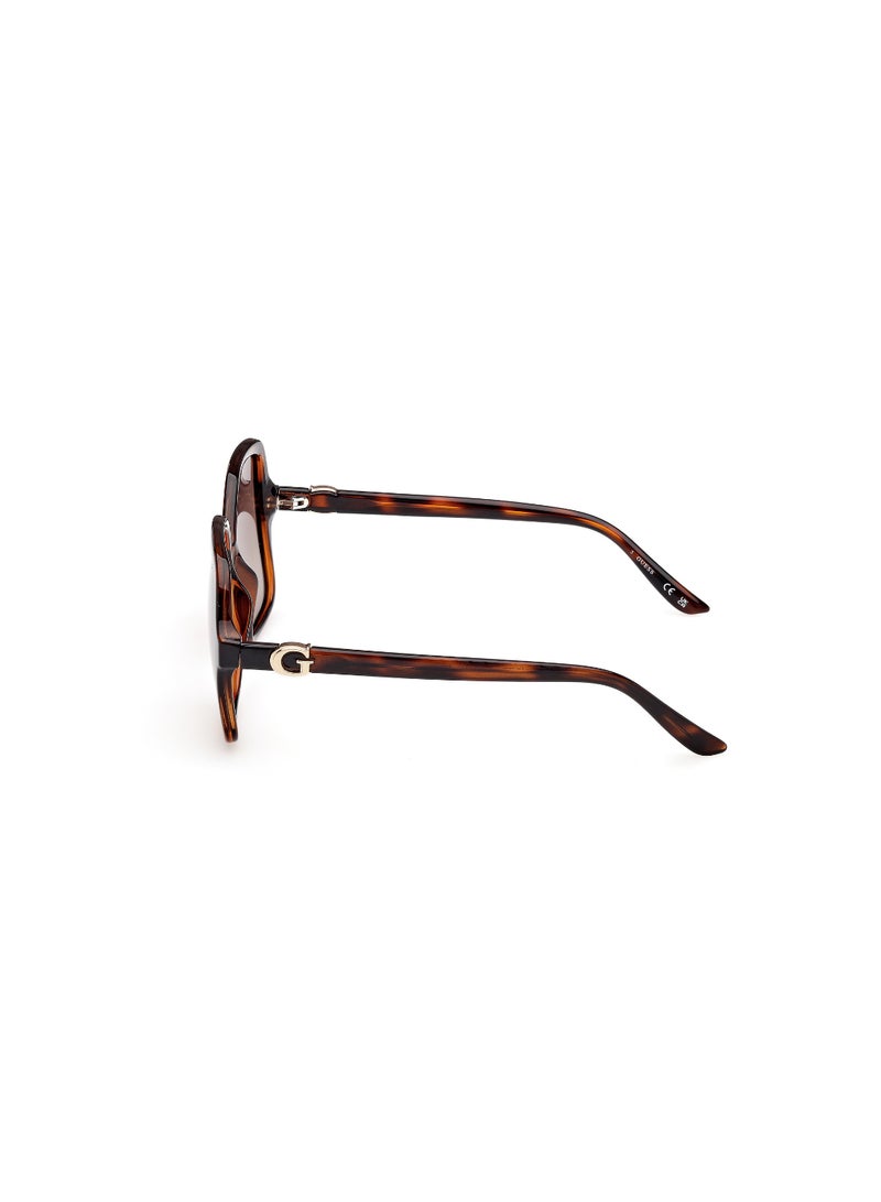 GUESS FULL RIM FEMALE SQUARE BROWN INJECTED SUNGLASSES - Image 2